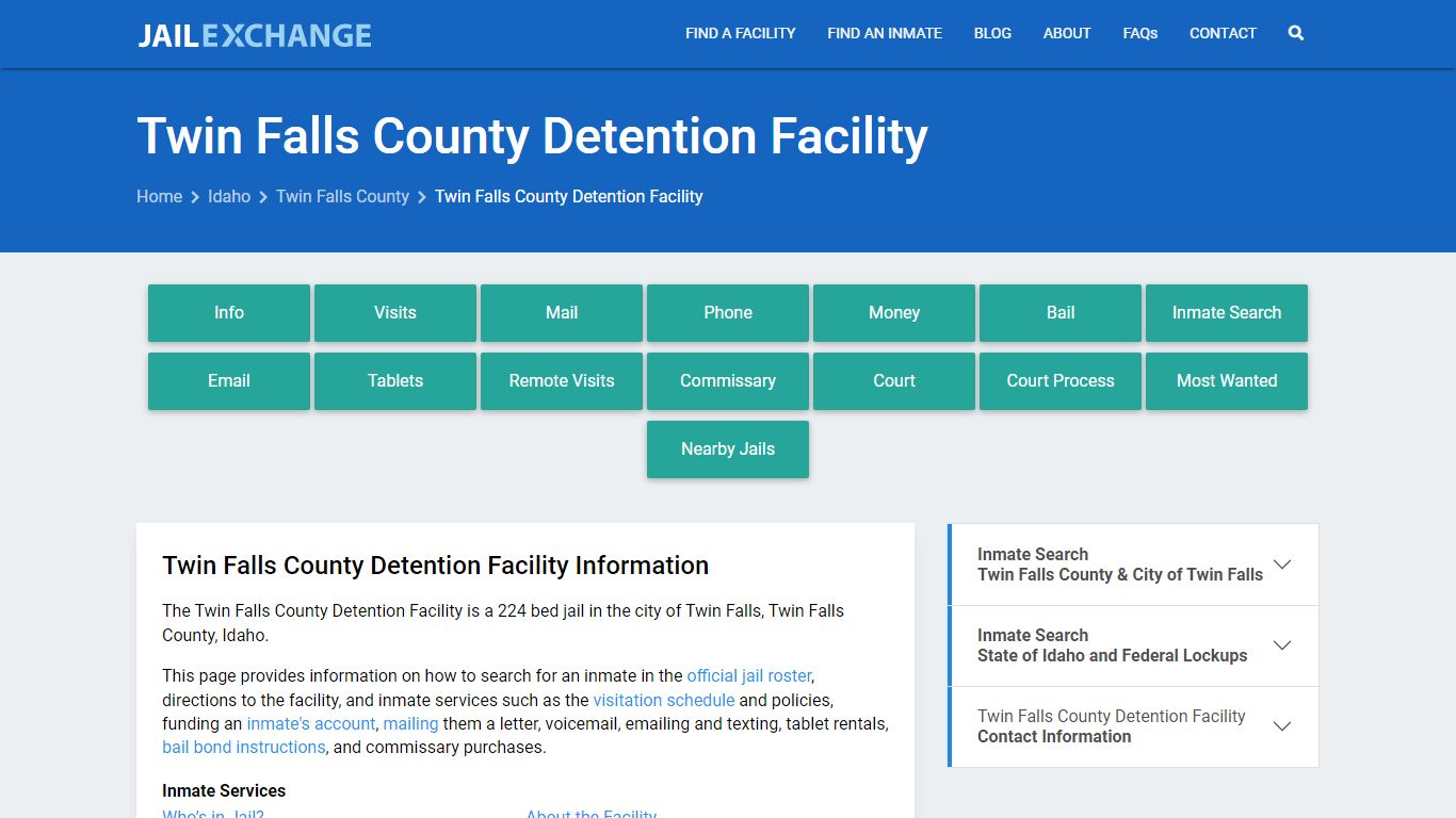 Twin Falls County Detention Facility - Jail Exchange